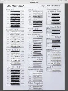 Pin by Cat Braun on A Jewelry - INFO Bead size chart, Seed b