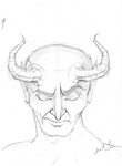 Иллюстрация Дьявол в стиле графика Illustrators.ru