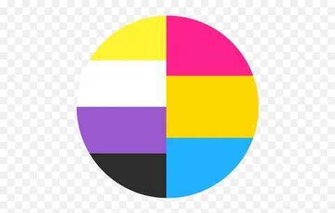 Lgbt Nonbinary Sticker - Pan And Non Binary Emoji,Pansexual 