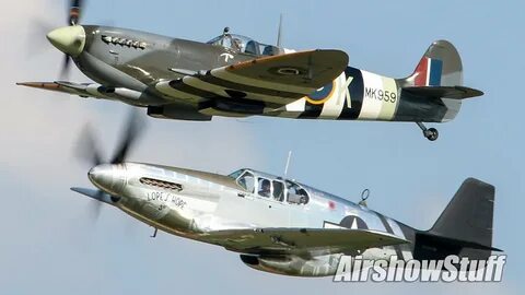 Mustang vs. Spitfire Aerobatics - EAA AirVenture Oshkosh 201