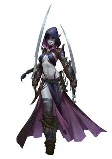 Female Elf TWF Rogue - Pathfinder PFRPG DND D&D d20 fantasy 