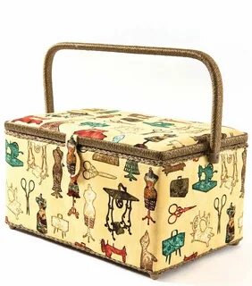 Extra Large Rectangle Sewing Basket Vintage Sewing JOANN Sew