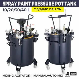 2.5/5/8/10 Gallon Spray Paint Pressure Pot Tank Air Powered 