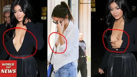 Kylie Jenner Braless bare showoff out to dinner in L A - You
