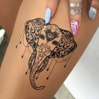 Znalezione obrazy dla zapytania hamsa hand elephant tattoo m