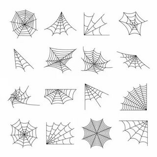 Premium Vector Web spider cobweb icons set Web tattoo, Spide