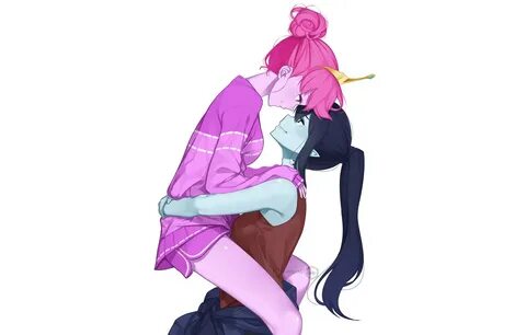 Обои adventure time, marceline, princess bubblegum, keiryuu 