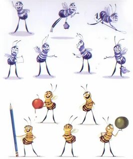 Bee character Concept art characters, Cartoon character desi