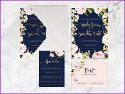 Quinceanera Invitations Royal Blue And Gold - Invitations : 