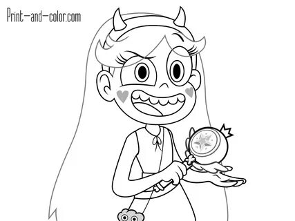 Star vs. the forces of evil coloring pages Print and Color.c