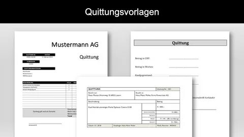 Download Quittung Vorlage Schweiz Gratis Download Im Word Ex