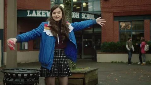 Blue Jacket worn by Nadine (Hailee Steinfeld) in The Edge of