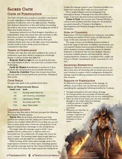 Sacred Oath: Oath of Purification Dnd dragons, Dnd paladin, 