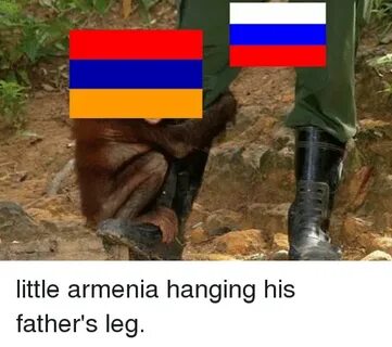 Little Armenia Hanging His Father's Leg Leggings Meme on SIZ