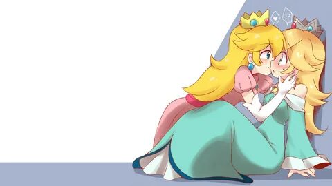 Princess Peach, Peach, Princess Rosalina, Rosalina, Kissing,