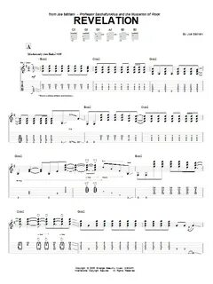 Joe Satriani "Revelation" Sheet Music PDF Notes, Chords Pop 