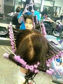 Stacked perm Permed hairstyles, Hair and beauty salon, Short