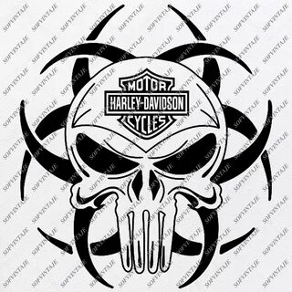 Harley Davidson Svg File- Skull Harley Davidson Svg Design-C