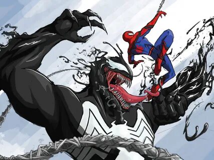 1600x1200 Venom Vs Spiderman Marvel Fan Art 4k 1600x1200 Res