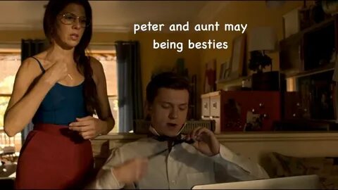peter and aunt may being a comedic duo - YouTube