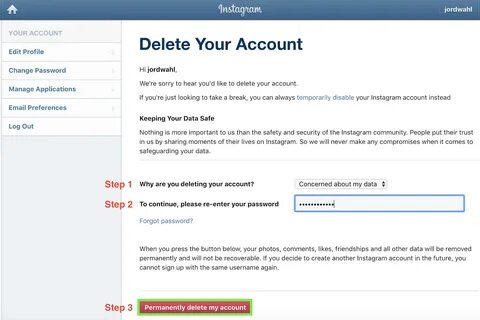 How To Delete Instagram Account Permanently On Phone - Jalew
