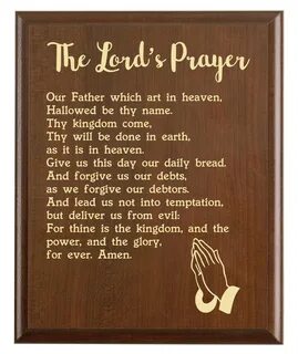 Lord's Prayer Plaque KJV Bible Verse Art Scripture Etsy
