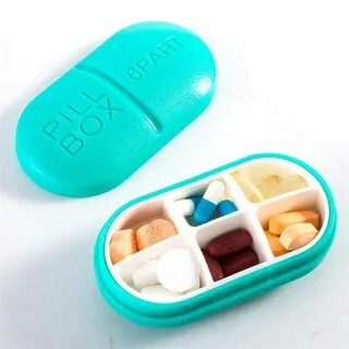 Карманная таблетница Pill Box с 6-ю отделениями Таблетницы о