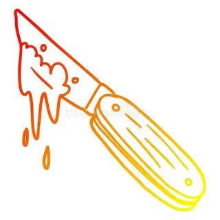 Bloody knife stock vector. Illustration of macabre, unique -