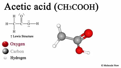 Acetic Acid (CH3COOH) 3D Model with Lewis Structure - YouTub