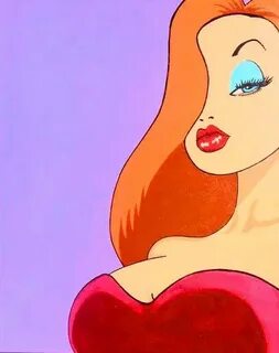 Roger and Jessica Rabbit Inspired Painting mcques Painting A