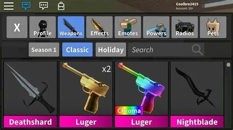 Ginger Luger Mm2 - 💎 READ DESC 💎 Green Luger Godly Knife MM2