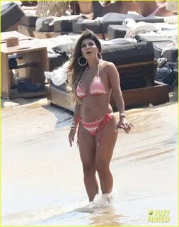 Teresa Giudice Wears a Pink Bikini on the Beach in Mykonos: 