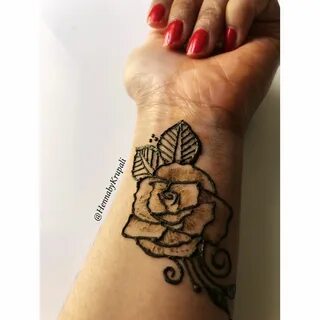 Henna rose Rose tattoos on wrist, Simple henna tattoo, Wrist