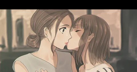 original, girl, yuri / Girls kissing - pixiv