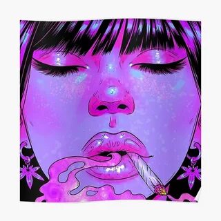 "Girl Getting High" Poster by Meowgress Redbubble