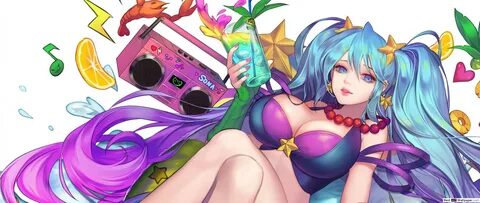 League of Legends (LOL) - Pool Party Sona HD tapet nedladdni