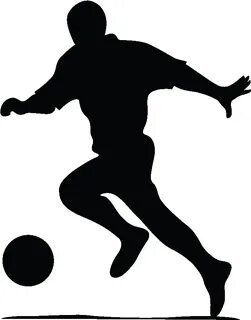 Joueur De Foot Png , Png Download - Silhouette Joueur De Foo