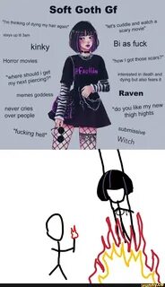 Soft Goth Gf memes goddess Raven