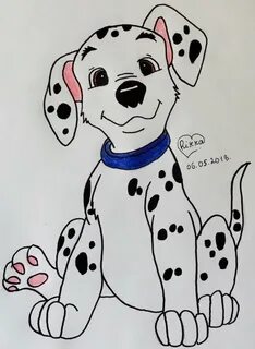 Как нарисовать щенка далматина из мультфильма 101 далматинец