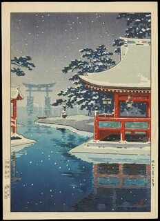 Japanese woodblock prints winter