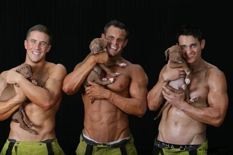 Hot Aussie Firefighters Posing with Animals for Charity Is t