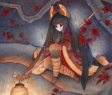 Lantern Light - Kitsune Yokai TeaKitsune Tapestry by TeaKits