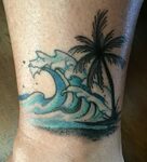 Waves & Palm Tree Tattoo! Palm tree tattoo, Tattoos, Small t