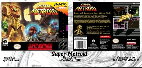 Viewing full size Super Metroid box cover