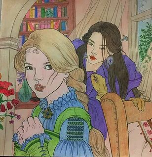 Lysandra and Evangeline Colored by Pat Gordon. Throne of gla