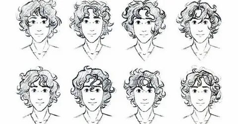 Anime curly hair, Boy hair drawing, Anime boy hair