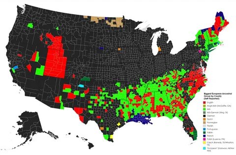 Self reported European ancestry map