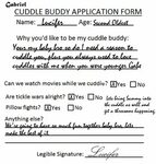 Lucifer Cuddle Buddy Application Form - Gabriel by TheQueeno