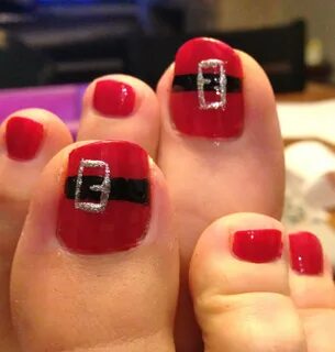 christmas toe nail designs - Wonvo