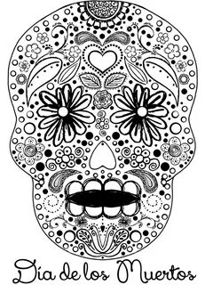 sugar skull coloring sheet heathersays.hubpages.com/hub/Ce. 